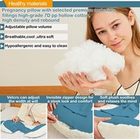 Oreiller de grossesse dormir confortable fausse fourrure luxe maternité oreiller soutien pour les jambes arrière ventre hanches avec sac à linge