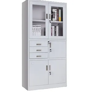 Drawer Cainets with Glass Swing Door Doble Key Lock Fling Cabinets Storage Files whole cheap price customized