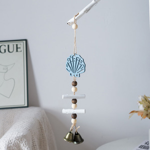 Adorno Colgante Mediterráneo Creativo, Campana <span class=keywords><strong>de</strong></span> Viento <span class=keywords><strong>de</strong></span> Madera con Forma <span class=keywords><strong>de</strong></span> Estrella <span class=keywords><strong>de</strong></span> <span class=keywords><strong>Mar</strong></span> y Concha, Campana <span class=keywords><strong>de</strong></span> Velero Vintage, Colgante Decorativo para el Hogar y la Habitación <span class=keywords><strong>de</strong></span> los Niños - Product Image 2