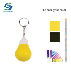 Bán buôn tùy chỉnh PU bọt ánh sáng bóng đèn Keychain Thần Tài bóp đồ chơi căng thẳng cứu trợ logo in khuyến mại Quà Tặng - Product Image 2