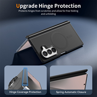 Étui pour Samsung Galaxy Z Fold 8, chargement magnétique sans fil, protection mate givrée de l'objectif, coque de téléphone antichoc