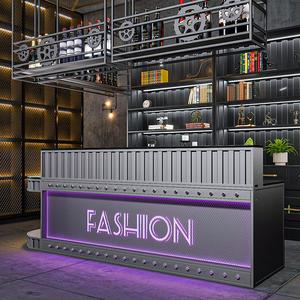 Comptoir de bar moderne en métal, <span class=keywords><strong>caisse</strong></span> enregistreuse, billard, café, salle de sport, barbecue rétro, réception <span class=keywords><strong>américaine</strong></span> - Product Image 4