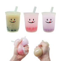 Mainan Penghilang Stres Susu Teh TPR Lembut Kustom, Dapat Diremas dan Dicubit, Mainan Fidget untuk Dewasa dan Anak-anak, Pereda Kecemasan
