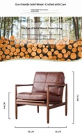 Fauteuil en bois de style italien Sabi Wabi Design, design vintage, pour maisons d'hôtes, hôtels, salons, sièges d'intérieur.