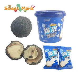 Factory ball shape chocolate sweet candy delicious chocolate with jam in jar