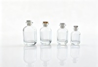 Flacon diffuseur à roseaux en verre transparent créatif moderne de 50 ml, 100 ml, 150 ml, 200 ml, flacon de parfum transparent épais vide avec couvercles