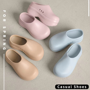 Sepatu <span class=keywords><strong>Clog</strong></span> Wanita OEM Custom Logo <span class=keywords><strong>EVA</strong></span> dengan Sol Spons, Sepatu Platform Tinggi Berlubang, Sepatu Kerja Lembut untuk Perempuan - Product Image 2