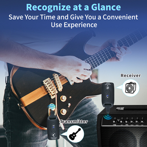 A9 2.4GHz có thể sạc lại không dây guitar hệ thống Guitar Transmitter & <span class=keywords><strong>Receiver</strong></span> Set gió điện cụ Pickup loại - Product Image 6