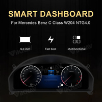 Tableau de bord pour Mercedes Benz C W204 NTG4.0 2008-2011, écran numérique de divertissement, compteur de vitesse, écran d'instrument de voiture, stéréo