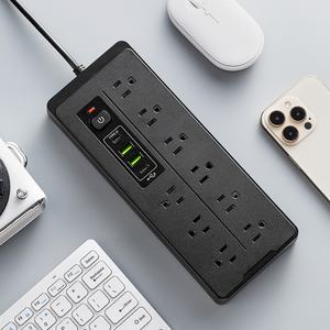 Prise multiple multifonctionnelle avec cordon <span class=keywords><strong>de</strong></span> 2 mètres, 9 prises électriques, 2 ports USB-A, 2 ports USB Type-C, spécifications américaines - Product Image 4