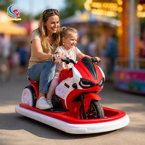 Children Parent Child Double Seat Electric Motorcycle Bumper Car FRP Battery Ride on Toy Car for Outdoor Indoor Business - Product Image 2