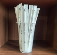Pailles biodégradables PLA, pailles écologiques, pailles jetables, emballées individuellement, pailles pour thé au lait