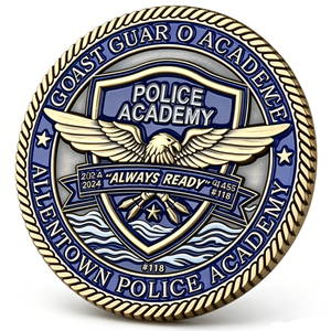 Allentown Academy Fire Academy Class 114 Commemorative <b>Medal</b> Gold Plated Zinc Alloy Hard Enamel Souvenir - Product Image 4