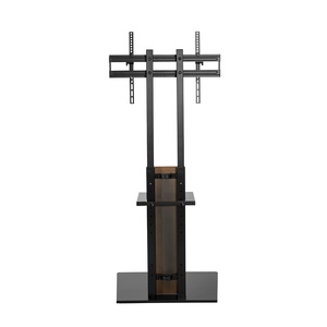 Soporte de suelo de <span class=keywords><strong>TV</strong></span> ajustable de altura delgada, moderno, con <span class=keywords><strong>estante</strong></span> de <span class=keywords><strong>equipo</strong></span> - Product Image 6