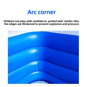 สระว่ายน้ำเป่าลม PVC ทรงสี่เหลี่ยม สำหรับใช้ในบ้านและนอกบ้าน แบบหนาพิเศษ สำหรับเด็ก ผู้ใหญ่ และเด็กเล็ก ขนาดใหญ่ พับเก็บได้ พร้อมปลั๊กไฟ - Product Image 3