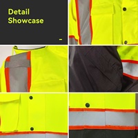 Prix d'usine en gros taille personnalisée logo veste de sécurité durable Oxford et doublure en polaire chaude veste de sécurité hautement réfléchissante