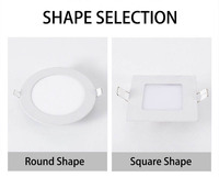 Plafonnier Moderne Rond Carré 3W 6W 9W 12W 15W 18W 24W Aluminium Ultra Mince Encastré Led Spot Panneau Lumineux