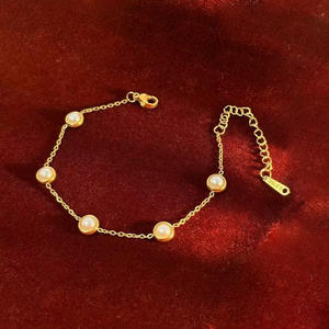 Bracciale con ciondolo con cuore presbiopia in acciaio inossidabile placcato oro e stile alla moda, personalizzato, gioielli 24K da donna - Product Image 4