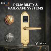Serrure de porte d'hôtel électronique durable en acier inoxydable 304 avec stockage de données sur carte mémoire RFID