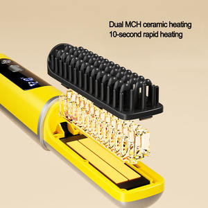 Plancha y <span class=keywords><strong>Rizador</strong></span> de <span class=keywords><strong>Pelo</strong></span> 2 en 1, Herramienta Iónica Portátil para Peinar el Cabello, Calentamiento Rápido, Anti-escaldaduras, Rizado Automático - Product Image 5