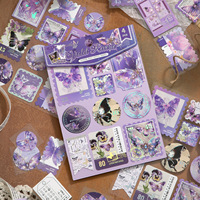 4 autocollants par paquet, série Yunjian Postbox, embellissements pour scrapbooking sur le thème floral