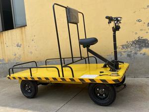 화물 레일링 전동 플랫폼 트럭 속도 조절 가능 4륜 전동 카트 미끄럼 방지 타이어 전동 창고용 트롤리 - Product Image 5