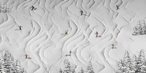 Cuadro Decorativo de Pared con Diseño de Esquí, Arte Abstracto en 3D con Textura, Pintura al Óleo Hecha a Mano, Decoración para Sala de Estar, Montaña Nevada sobre Lienzo - Product Image 2