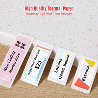 Nimmbot D11 – Rouleaux de papier autocollant sans fil mini portables pour étiquettes, anti-huile, couleur unie, étanches, impression thermique