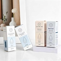 Boîte d'emballage personnalisée avec logo, haute et fine, pour manucure, nourrissante, protectrice, réparatrice, pour huile à cuticules, soin des ongles, flacon de beauté