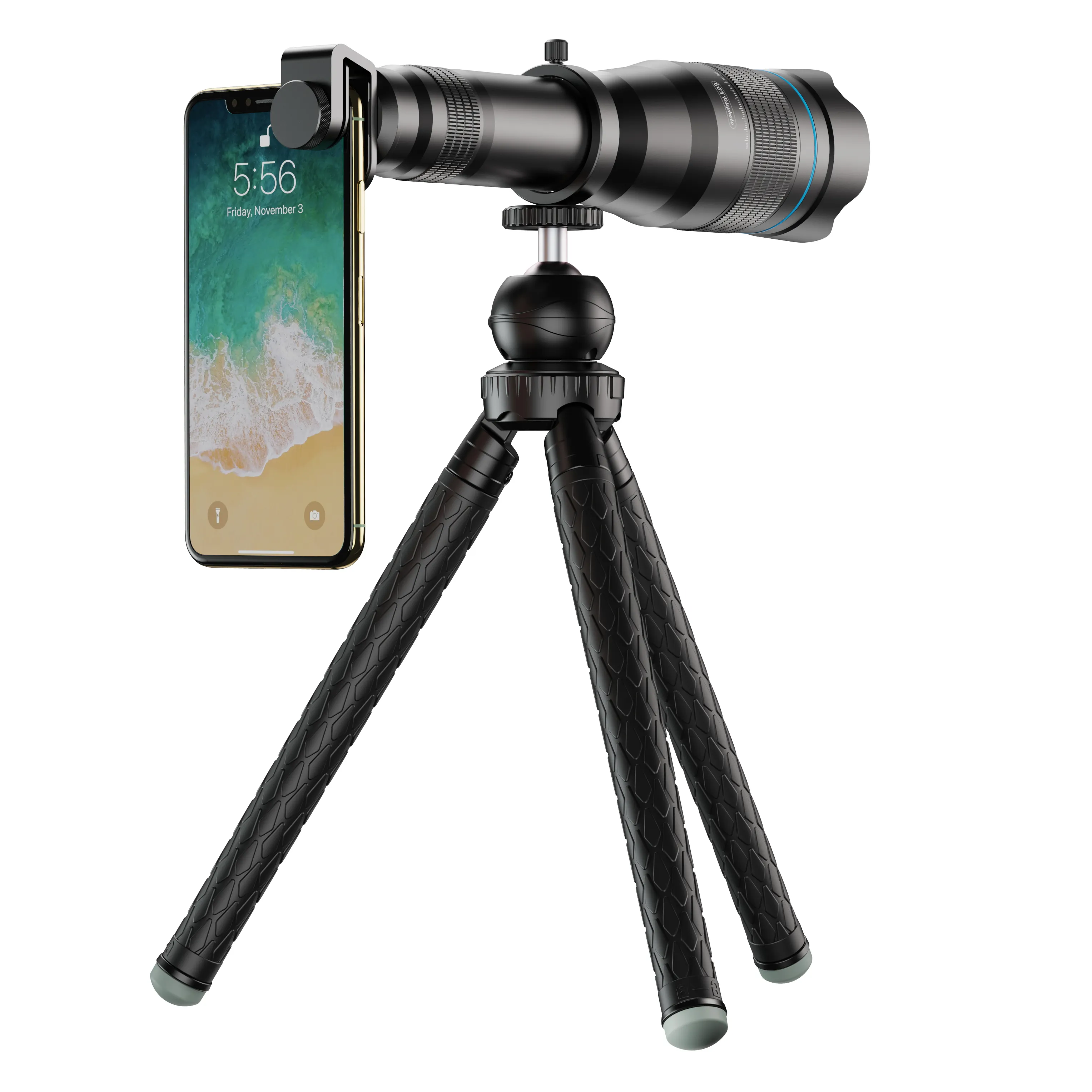 Apexel Professional Optical Glass Phone Telescope Telephoto Lens 4K Long Range Powerful 60X Smart Phone Camera Lens
