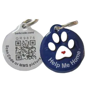 Lost and found service qr code pet tags - scan the unique id pet tags to help pets back home