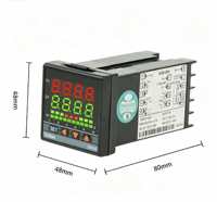 Termostato PID Teshow EM105, Controlador de Temperatura de Plástico ABS de 48*48 mm, IP43, Resolución de 0.1°C, Comunicación RS-485, OEM/ODM, CE