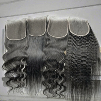Extensiones de Cabello Humano Indio 100% Remy con Cutícula Alineada, Doble Trama a Máquina, Cierre y Frontal de Encaje Transparente HD
