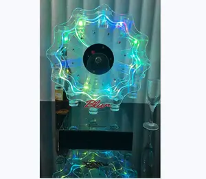 Gran oferta, 2022 Soporte para Noria, bandeja de cristal LED para vino