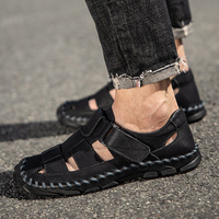 Sepatu Kasual Pria Kulit Sapi Sepatu Musim Panas Pria Sandal Pantai Luar Ruangan Lembut Nyaman Sandal Fashion Sandal Ukuran Besar