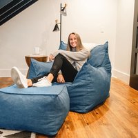 Sac paresseux géant confortable dans la couverture de pouf de remplissage canapé-lit pour enfant adulte dormir dans le salon