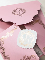 Menu personnalisé en velours Invitation de cadeaux Mariage Luxueux pour invités Souvenirs Invitations de mariage personnalisées Luxe