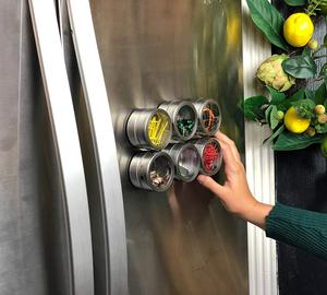 Set di 12 Contenitori Magnetici in Acciaio Inox, Barattoli in Metallo con Magnete per Spezie ed <span class=keywords><strong>Erbe</strong></span> - Product Image 4