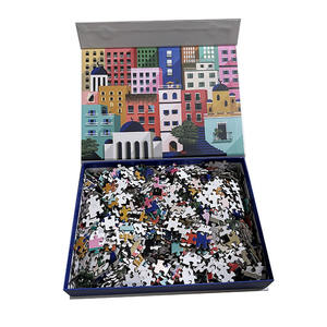 <span class=keywords><strong>Puzzle</strong></span> en papier personnalisé de 1000 pièces avec sac en tissu - Jouet DIY imprimé en 4 couleurs CMYK - Product Image 1