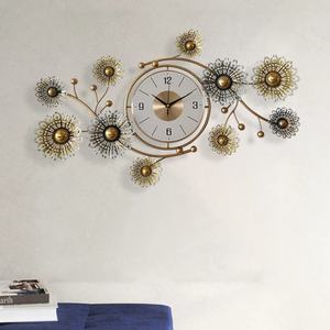 高級スタイルシングルフェイスアイアンホーム装飾壁時計ミュートリビングルームタイムライトクロスボーダースタイル - Product Image 2