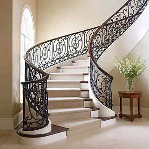 Luxus villa Dekoration Eingangs treppe Eisen geländer Design