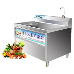Automatische Commerciële Knoflookreiniging Dunschiller Bubbels Gember Wasmachine Fruit En Groente Schoon Machine