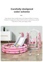 Ensemble de balançoire gonflable d'équipement de terrain de jeu extérieur pour enfants avec toboggan d'escalade pour les loisirs du parc et l'utilisation du parc d'attractions