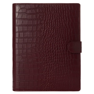 Crocodile Pattern Leather <strong>Ring</strong> Binder Cover Customized A5/B5/A4 Planners and Journals Refillable Notebook Organizer <strong>Folder</strong> - Product Image 1