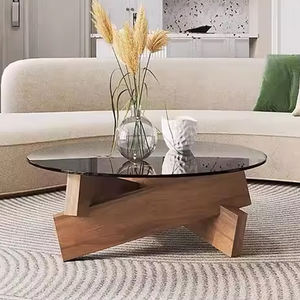 Table basse ronde de luxe personnalisée pour la maison, simple canapé, table d'appoint, table de salon, mobilier pour <span class=keywords><strong>petit</strong></span> appartement - Product Image 1
