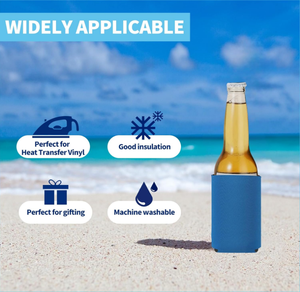 Protège-canettes en néoprène personnalisé pliable 12oz pour bière, idéal pour fêtes, mariages, plage, camping, pique-niques – <span class=keywords><strong>Isolant</strong></span> réutilisable - Product Image 4