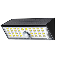 38 lampes solaires LED avec détecteur de mouvement PIR, étanches, sans fil, alimentées par énergie solaire, pour extérieur, jardin, rue, mur