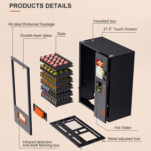 Aben Cup Noodle distributore automatico con acqua calda contanti/moneta/carta di credito/codice <span class=keywords><strong>QR</strong></span> 22 pollici pubblicità schermo - Product Image 5