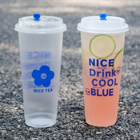 Vasos de Plástico Duro con Tapa y Pajita, Vasos de Plástico Duro Personalizados, Transparentes, Ecológicos, para Fiestas Hawaianas de Halloween, de Pared Simple, al por Mayor