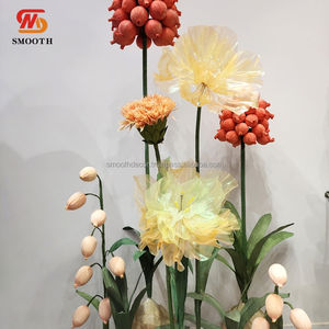 Flores Gigantes Artificiales de Hierro y Tela, Amapola, Peonía, Rosa Roja, Decoración para Bodas y Eventos - Product Image 6